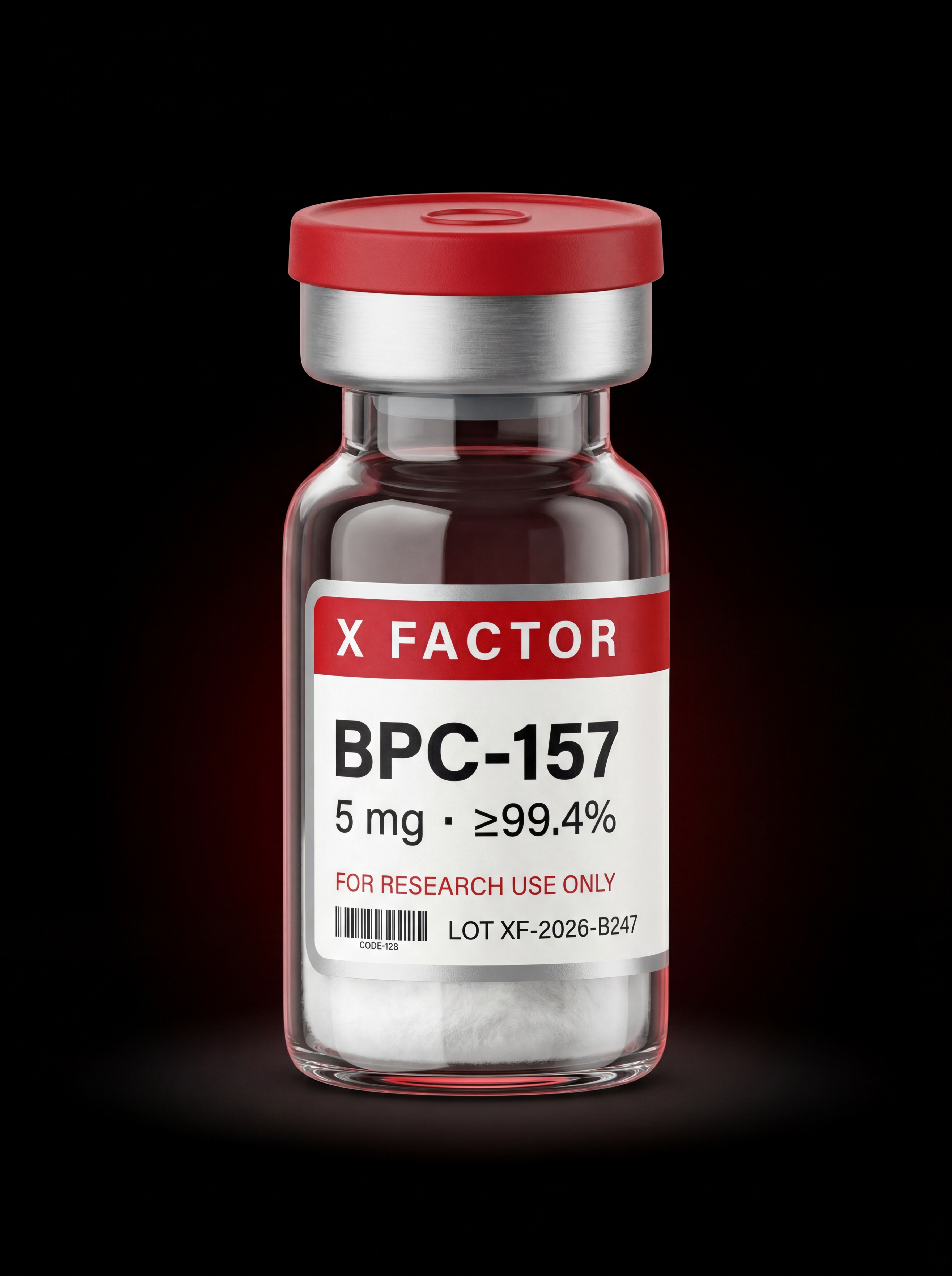 X Factor Peptides BPC-157 research vial
